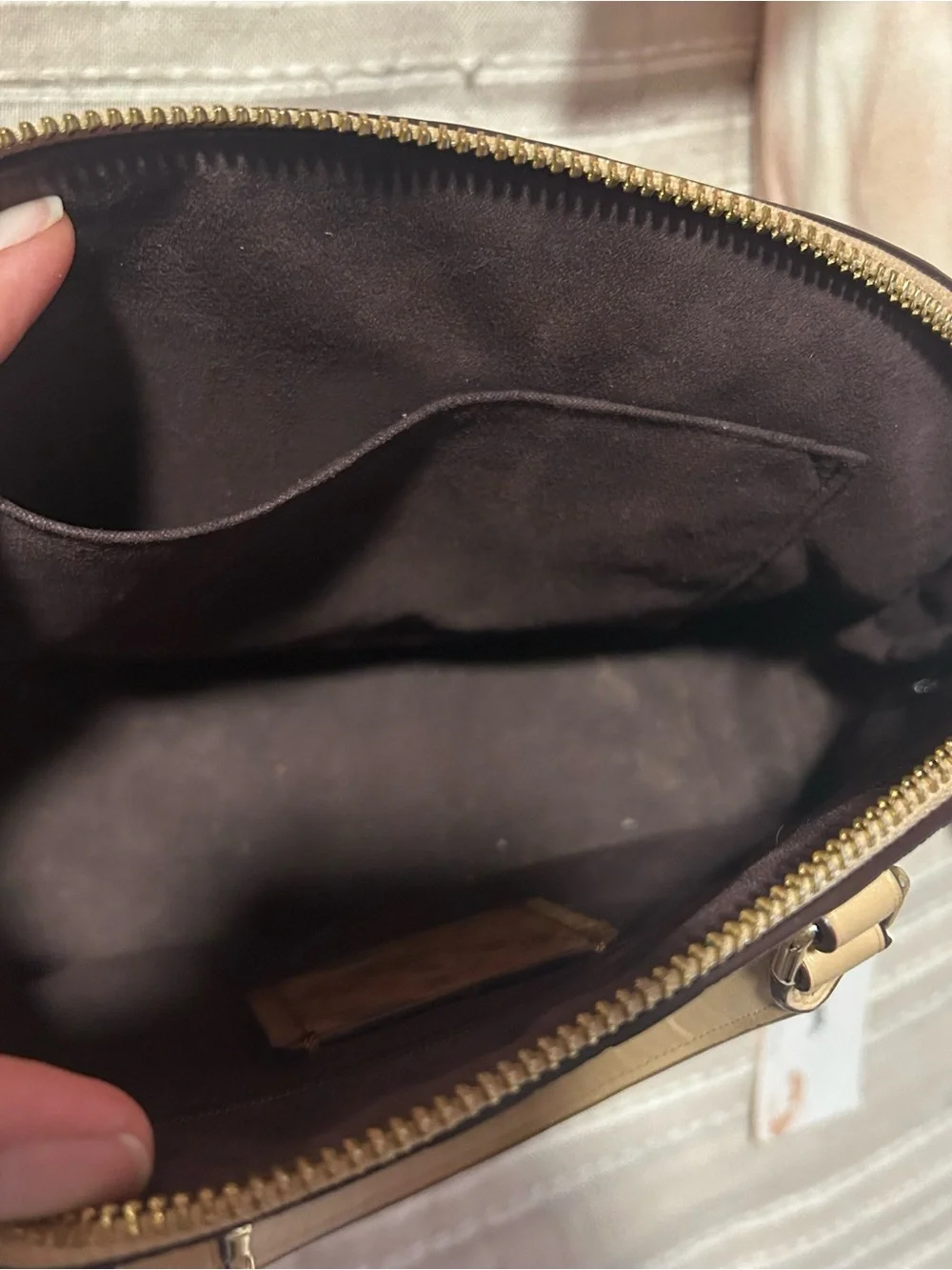 Coach mini sierra debossed patent signature satchel dome purse bag